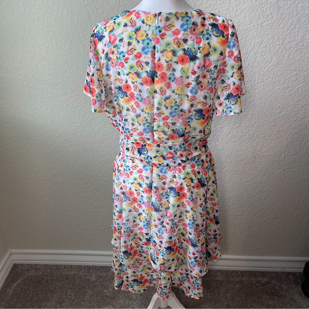 🆕 Tahari by Arthur S. Levine Women's Floral Chiffon Dress - Picture 8 of 12